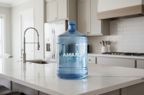 5 Gallon Water Jug on Kitchen Island