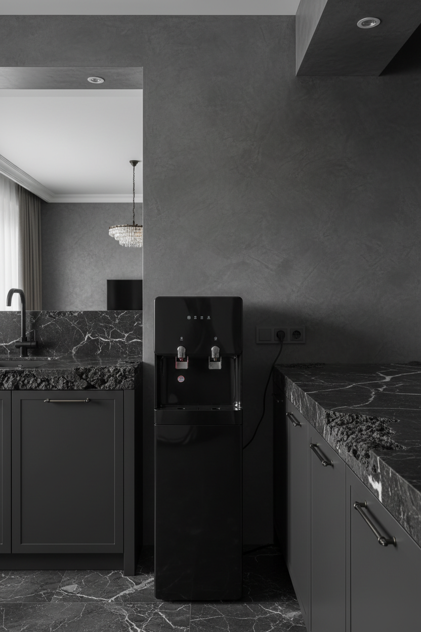 Black Bottom-Loading Dispenser – Luxury Kitchen