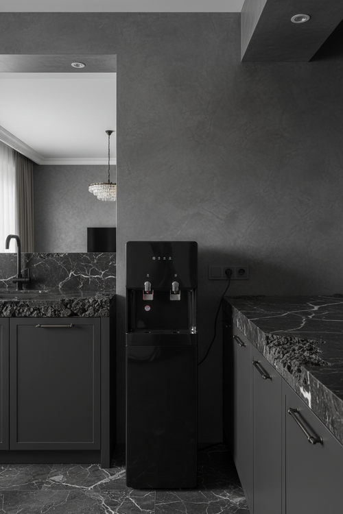 Black Bottom-Loading Dispenser – Luxury Kitchen