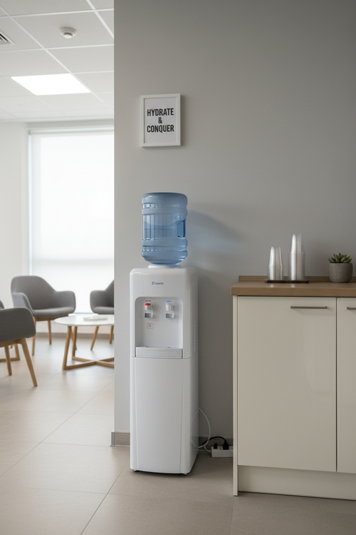 White Top-Loading Dispenser – Office Break Room